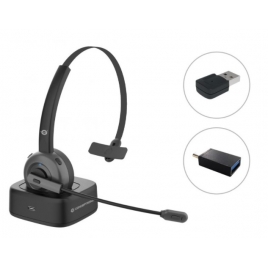 Auricular + MIC Conceptronic Polona03 Monoaural Bluetooth Black + Base + Adapt Bluetooth
