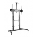 Soporte Monitor Suelo Movil Aisens 60-100" Ruedas Black