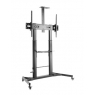 Soporte Monitor Suelo Movil Aisens 60-100" Ruedas Black