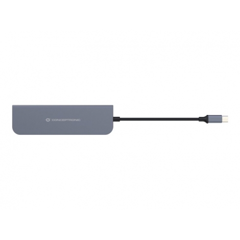 Puerto Replicador USB-C Conceptronic HDMI + 2Xusb 3.0 + USB-C + SD + Micro SD