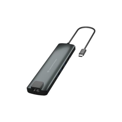 Puerto Replicador USB-C Conceptronic HDMI + RJ45 + 3Xusb 3.0 + 2XUSB-C + SD + Micro SD