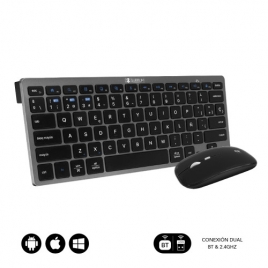 Teclado + Mouse Subblim Wireless Compact Dual Grey