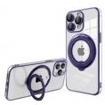Funda Movil Back Cover Cool Magnetic Ring Transparente/Violet iPhone 15 PRO MAX