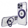 Funda Movil Back Cover Cool Magnetic Ring Transparente/Violet iPhone 15 PRO MAX