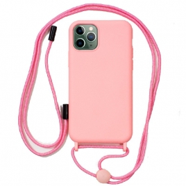 Funda Movil Back Cover Cool Silicona Pink + Cordon Pink iPhone 11 PRO MAX