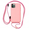 Funda Movil Back Cover Cool Silicona Pink + Cordon Pink iPhone 11 PRO MAX