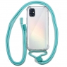 Funda Movil Back Cover Cool Silicona Transparente + Cordon Light Blue Samsung Galaxy A51 A515