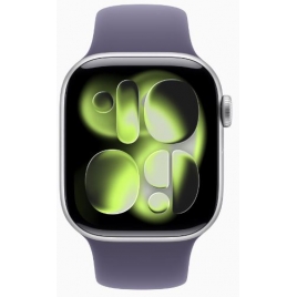 Apple Watch Series 11 GPS + Cell 42MM Silver Aluminium + Correa Purple FOG Sport Band M/L