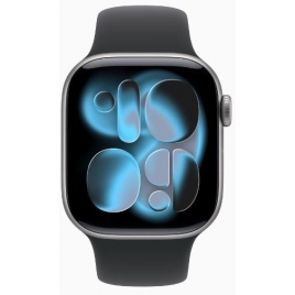 Apple Watch Series 11 GPS + Cell 42MM Space Grey Aluminium + Correa Black Sport Band M/L