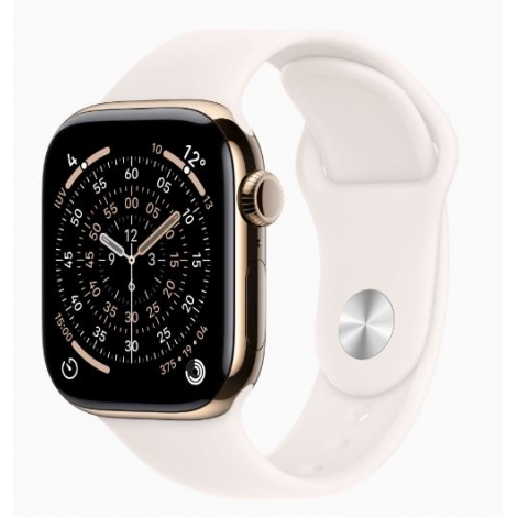 Apple Watch Series 11 GPS + Cell 42Mm Gold Titanium + Correa Light Blush Sport Band S/M