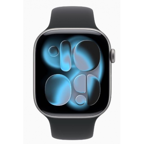 Apple Watch Series 11 GPS + Cell 46MM Space Grey Aluminium + Correa Black Sport Band S/M