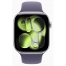 Apple Watch Series 11 Gps 46Mm Silver Aluminium + Correa Purple FOG Sport Band S/M