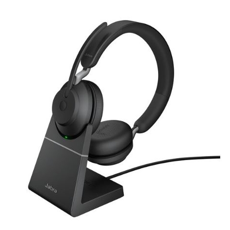 Auricular + MIC Jabra Evolve 2 65 Wireless Bluetooth Black USB + Base