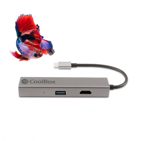 Puerto Replicador USB-C Coolbox HDMI + RJ45 + 3Xusb 3.0