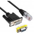 Cable Kablex RJ45 a Serie DB9 RS232 1.5M Black