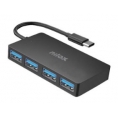 HUB Nilox 4 Puertos USB-C 3.2 Black