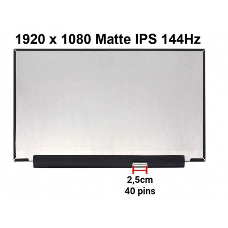 Pantalla Portatil Compatible 15.6" FHD Mate 144HZ SIN Brackets 40PIN