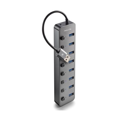 HUB NGS USB 8 Puertos con Interruptor Black