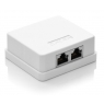 Caja de Superficie Deleycon 2P RJ45 CAT 6 White