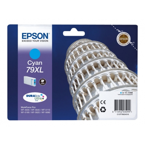 Cartucho Epson 79XL Cyan WF-4630DWF WF-4640DTWF WF-5110DW WF-5190DW WF-5620DWF