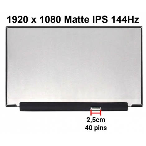 Pantalla Portatil Compatible 15.6" IPS Matte FHD 144HZ 40Pines