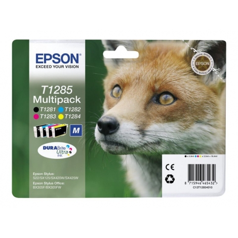 Cartucho Epson T1285 Multipack Stylus S22 SX125 SX420W SX425W