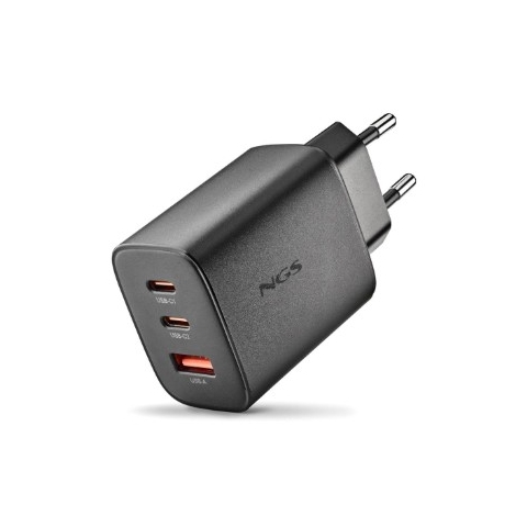 Cargador USB NGS ERA 65W GAN USB + 2XUSB-C Black