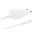 Cargador USB-C Samsung 25W GAN + Cable USB-C White para Casa
