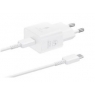 Cargador USB-C Samsung 25W GAN + Cable USB-C White para Casa