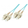 Cable Microconnect Fibra Optica SC / SC Multimodo Duplex 50/125 25M Blue