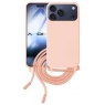 Funda Movil Back Cover HT Silicona Pink + Cordon Black iPhone 17 PRO MAX