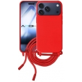 Funda Movil Back Cover HT Silicona red + Cordon Black iPhone 17 PRO MAX