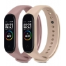 Correa HT para Xiaomi mi Band 3 / 4 / 5 / 6 Cream + Pink 2 Pack
