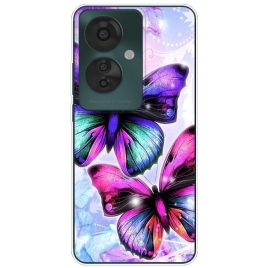 Funda Movil Back Cover HT Silicona Butterflies Purple Oppo Reno 11F 5G