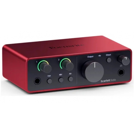 Interfaz de Audio Focusrite Scarlett Solo 4G red