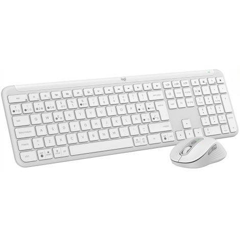 Teclado + Mouse Logitech Wireless Signature Slim MK950 White
