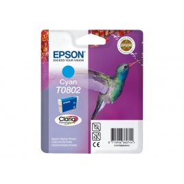 Cartucho Epson T0802 Cyan Stylus Photo R265/R285/R360/Rx560/Rx585/Rx685/Pw700w/Px800fw