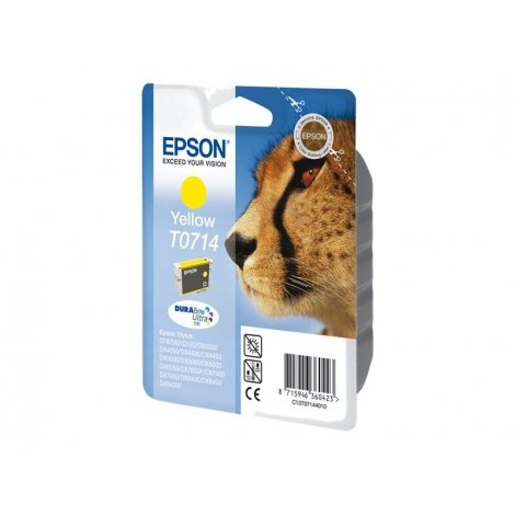 Cartucho Epson T0714 Yellow Stylus D78/D92/D120/Dx4000/Dx5000/Dx6000/Dx7400/Sx105/Bx300f