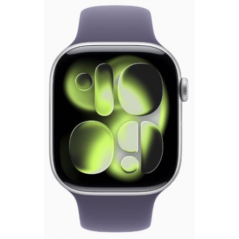 Apple Watch Series 11 GPS + Cell 46MM Silver Aluminium + Correa Purple FOG Sport Band M/L
