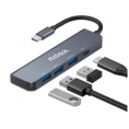 HUB Nilox USB-C 4 Puertos 3Xusb 3.0 USB-C Grey