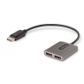 Adaptador Startech DP Macho / 2X DP Hembra 0.3M Silver