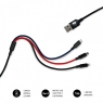 Cable Subblim USB Macho / USB-C + Micro USB + Lightning Black