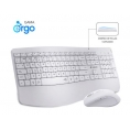Teclado + Mouse Subblim Wireless Ergo Office Prowave Dual White
