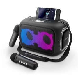 Altavoz Bluetooth Energy Karaokestar 60W TWS Micro SD USB Jack RGB Black + 2 Microfonos