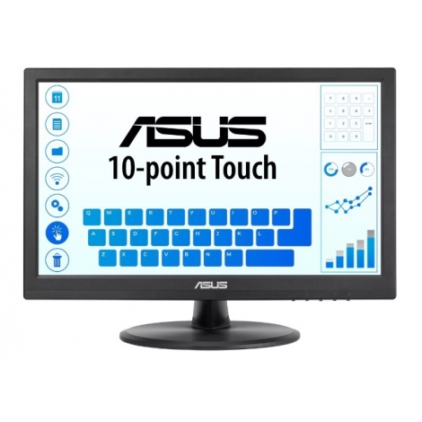 Monitor Tactil Asus 15.6" IPS FHD Vt169he 1920X1080 VGA HDMI Black