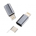 Adaptador Kablex Lightning Macho / USB-C Hembra OTG Silver