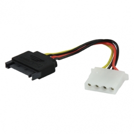 Adaptador Kablex Fuente de Alimentacion Molex 4P Hembra / Sata 15P Macho