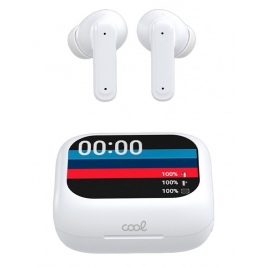 Auricular IN-EAR + MIC Cool Ambient LCD TWS Bluetooth White