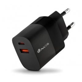 Cargador USB NGS BUD 33W GAN USB + USB-C Black