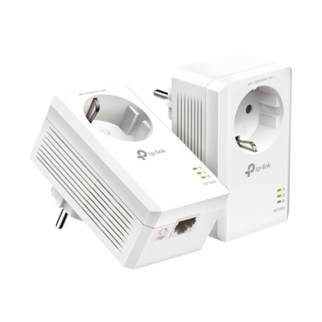 Adaptador PLC TP-LINK PA7017 Powerline Passthrough 1000Mbps KIT 2U